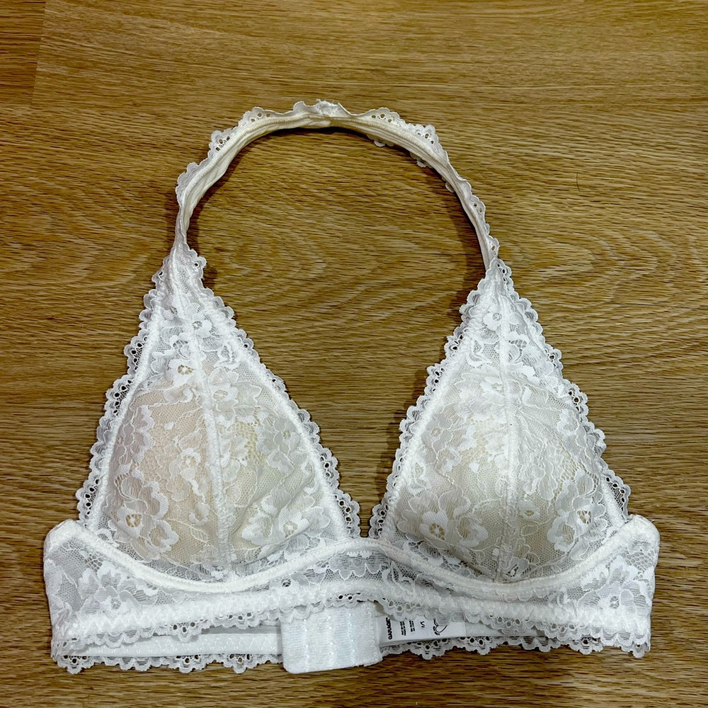 White lace bralette